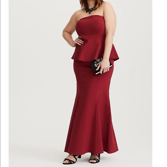 torrid Dresses & Skirts - Torrid Formal Red Peplum Dress-New